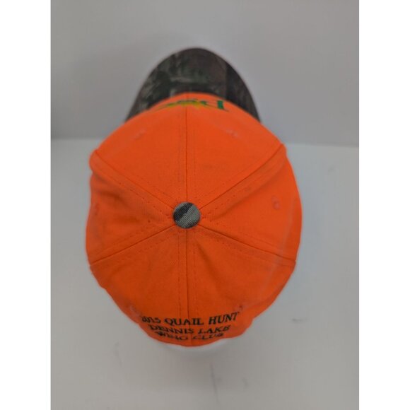 PSC 2015 Quail Hunt Dennis Lake Wing Club Men Orange Adj Strap Back Cap Hat - Picture 5 of 8